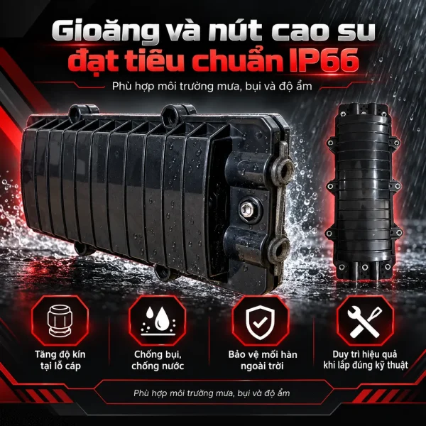 Măng xông quang mini 12FO đầy đủ phụ kiện