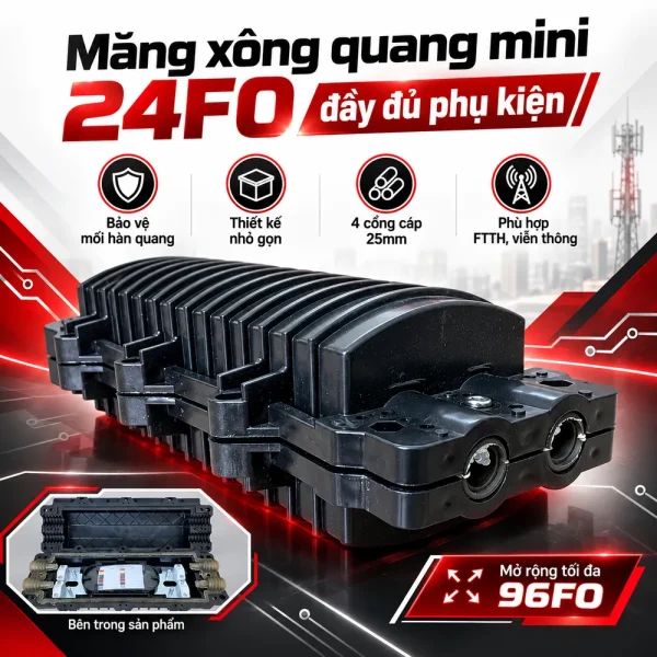 Măng xông quang mini 24FO đầy đủ phụ kiện