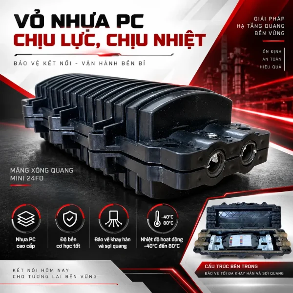 Măng xông quang mini 24FO đầy đủ phụ kiện