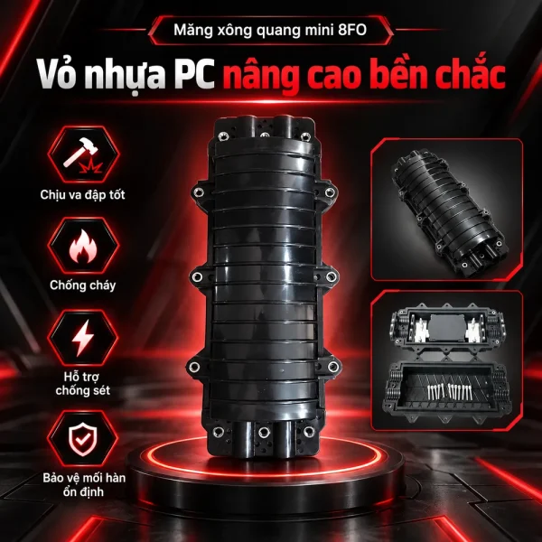 Măng xông quang mini 8FO đầy đủ phụ kiện