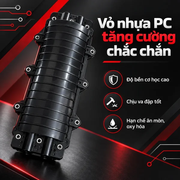 Măng xông quang to 48FO đầy đủ phụ kiện