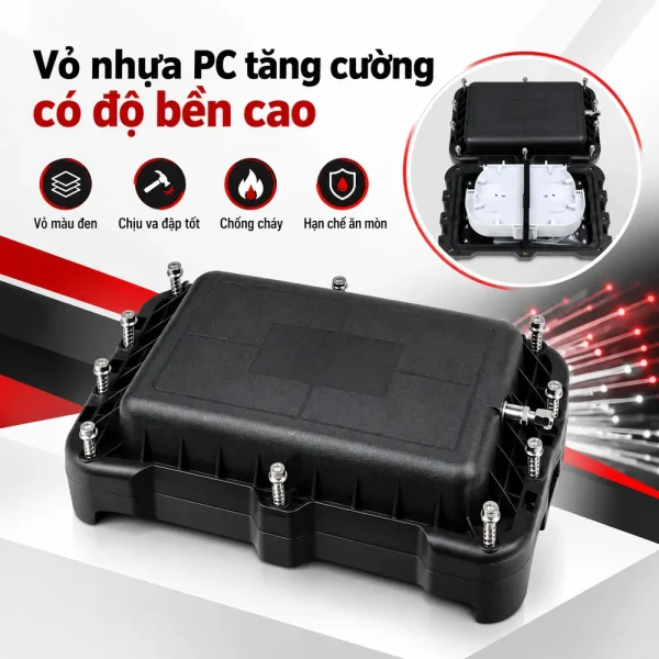 Măng xông quang to 96FO đầy đủ phụ kiện đi kèm