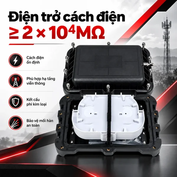 Măng xông quang to 96FO đầy đủ phụ kiện đi kèm