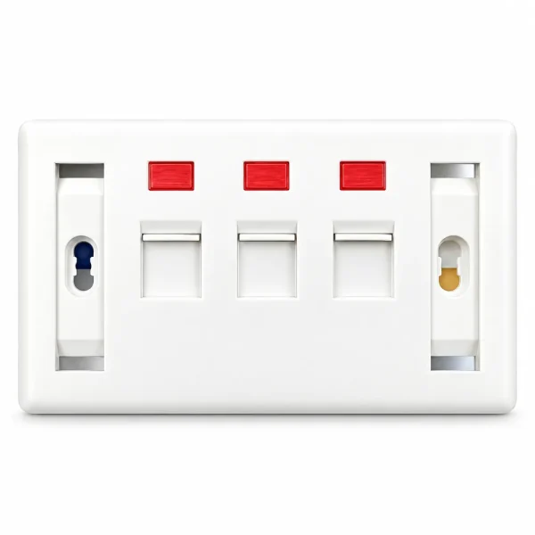 Mặt ổ cắm mạng âm tường COMMSCOPE/AMP 3 port chính hãng