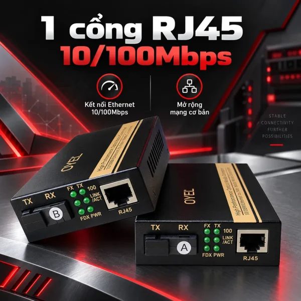 Media Converter quang 1 vào 1 ra 10/100Mbps OYEL EL-1001A/B