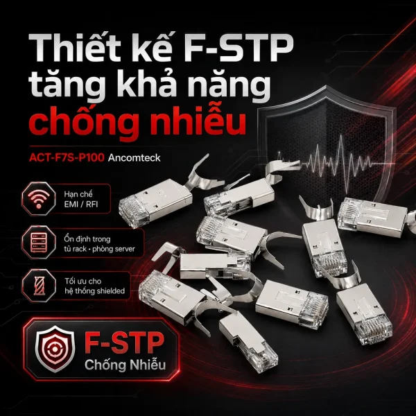 Nhân mạng Cat7 F-STP ACT-F7S-P100 Ancomteck