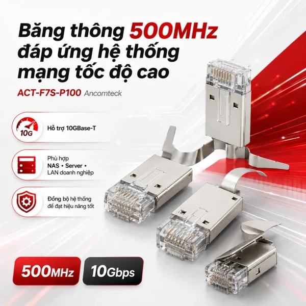 Nhân mạng Cat7 F-STP ACT-F7S-P100 Ancomteck