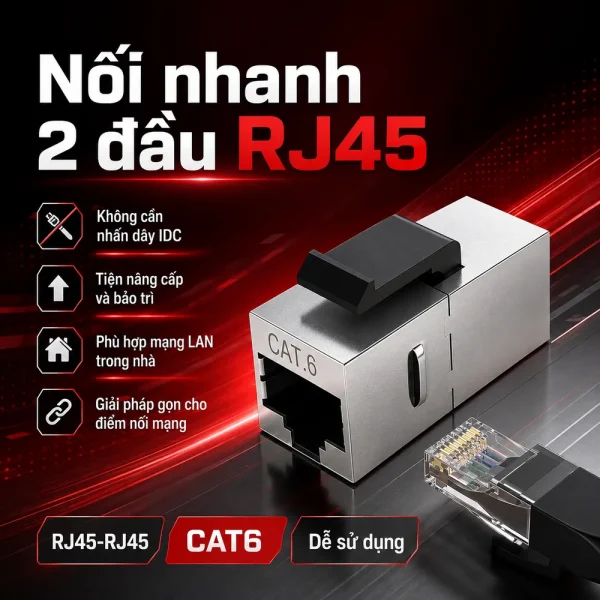 Nhân mạng RJ45-RJ45 CAT6 STP ACT-6S-88 Ancomteck không chống nhiễu