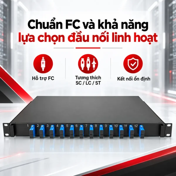 ODF 24FO Commscope/AMP lắp rack 2-1206138-4