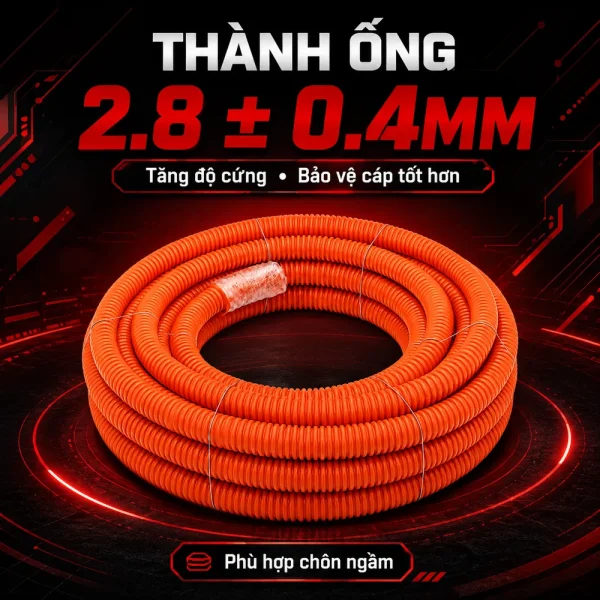 Ống nhựa gân xoắn HDPE 150/195