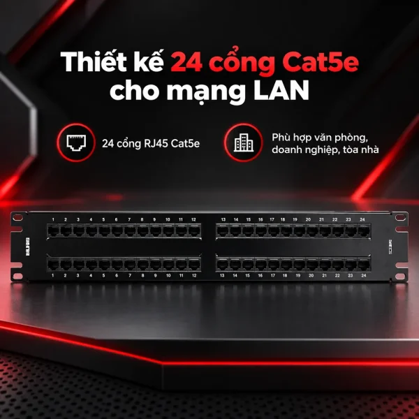 Patch panel 24 port Cat5e Belden