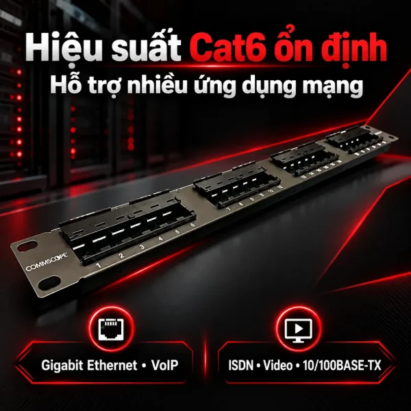 Patch Panel Cat6 Commscope 24 port chính hãng 100%