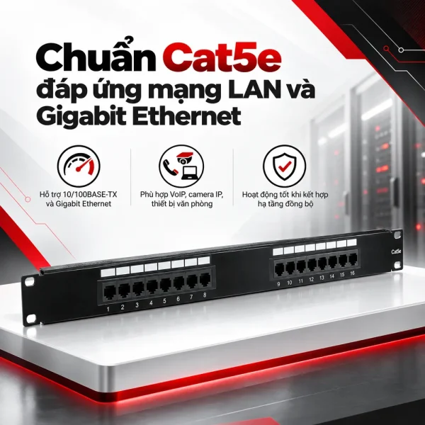 Patch panel Commscope 16 port Cat5e