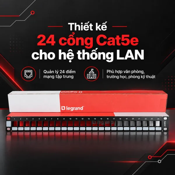 Patch panel Legrand 24 port Cat5e