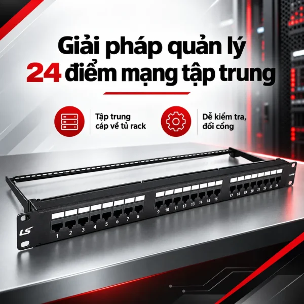 Patch panel LS Cat5e 24 Port