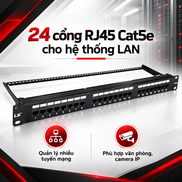 Patch panel LS Cat5e 24 Port