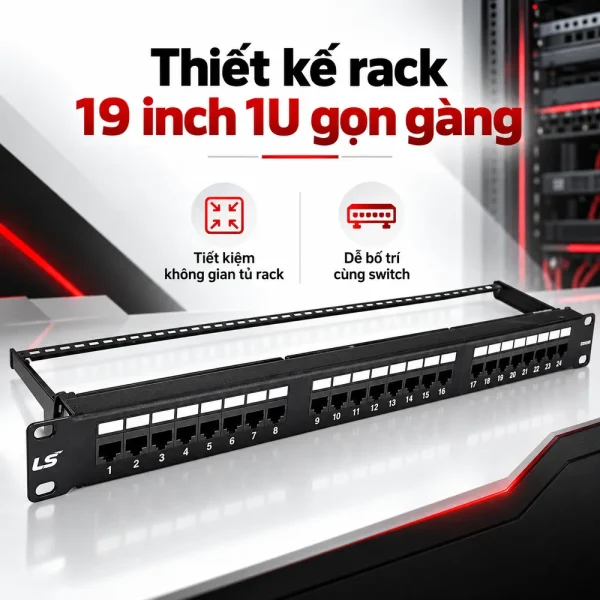 Patch panel LS Cat5e 24 Port