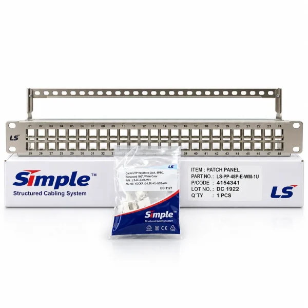 Patch panel LS Cat6 48 port LS-PP-48P-E-WM-1U