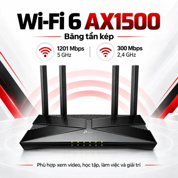 Router Wi-Fi 6 AX1500 TP-Link Archer AX1500