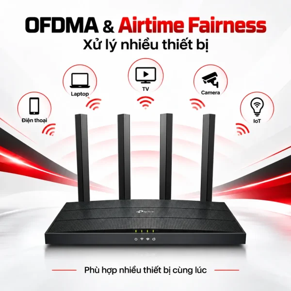 Router Wi-Fi 6 băng tần kép Gigabit TP-Link Archer AX12