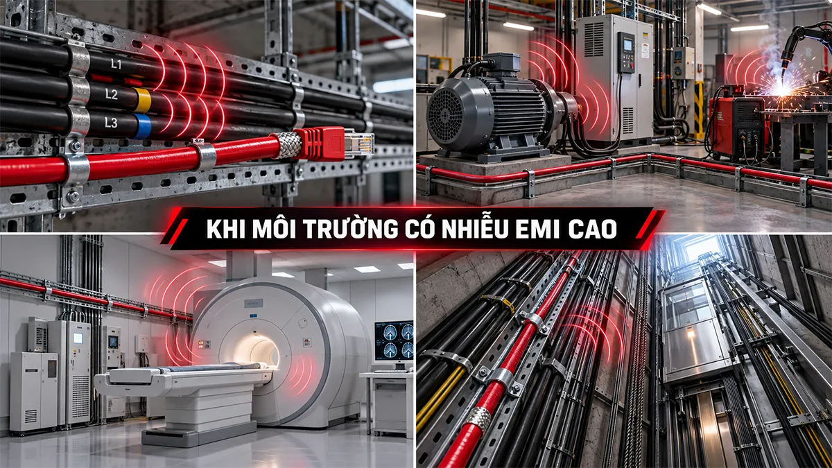 sử dụng khi môi trường có nhiễu cao