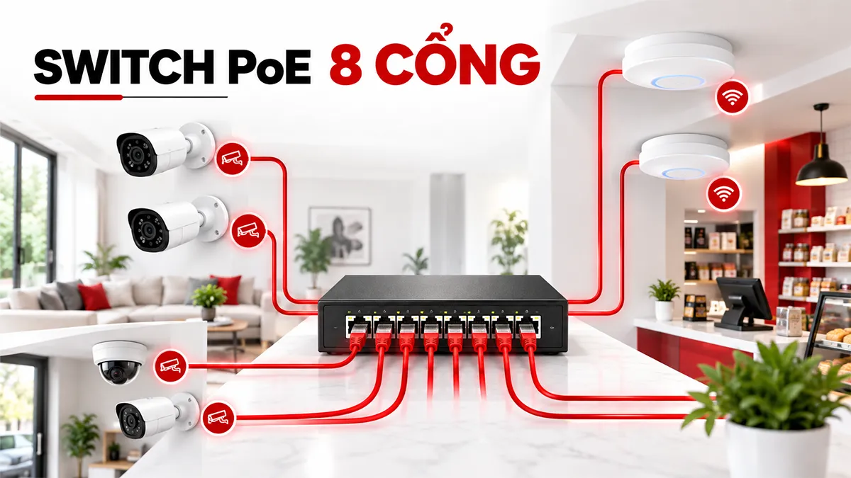 switch poe 8 chòi
