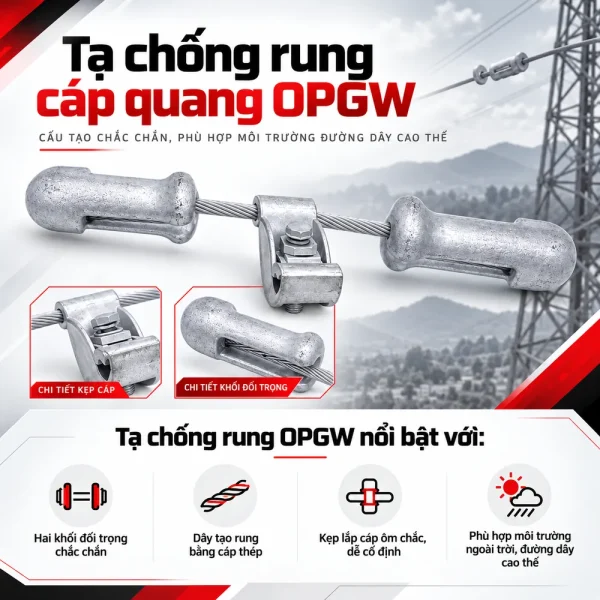 Tạ chống rung cáp quang OPGW