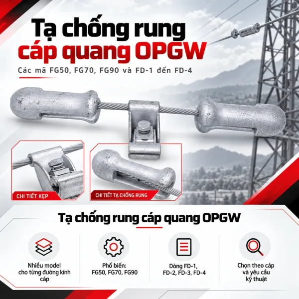 Tạ chống rung cáp quang OPGW