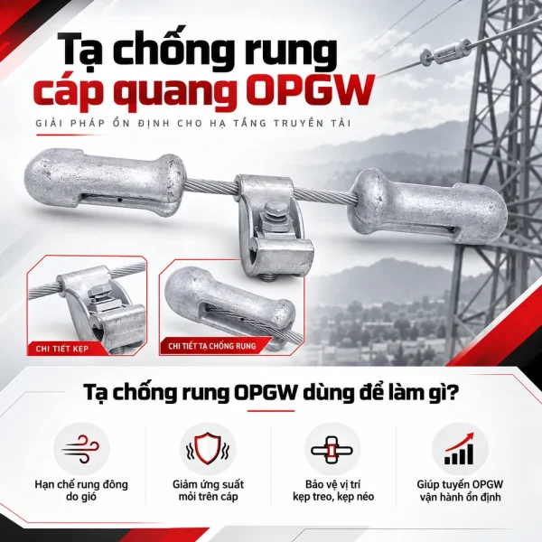 Tạ chống rung cáp quang OPGW