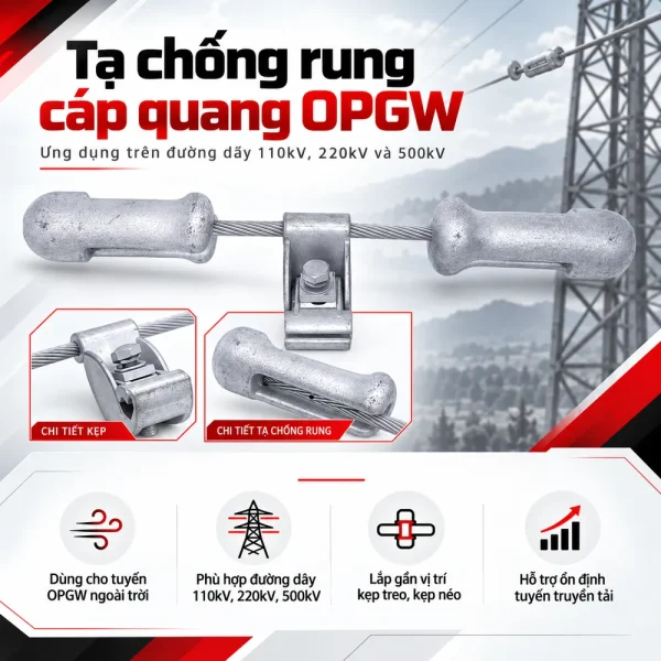 Tạ chống rung cáp quang OPGW