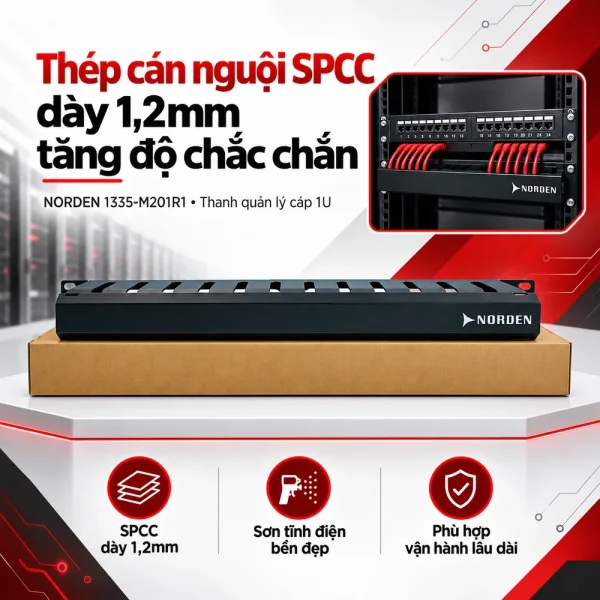 Thanh quản lý cáp 1U NORDEN 1335-M201R1