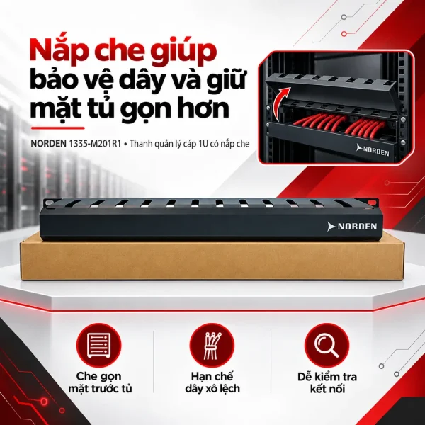 Thanh quản lý cáp 1U NORDEN 1335-M201R1