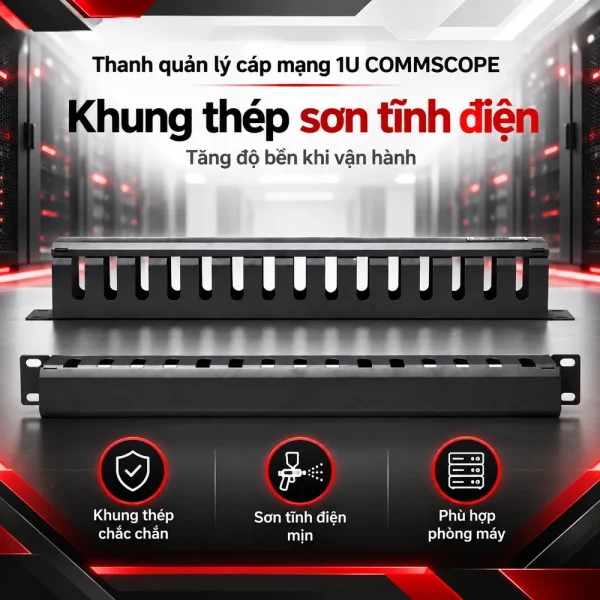 Thanh quản lý cáp mạng 1U COMMSCOPE