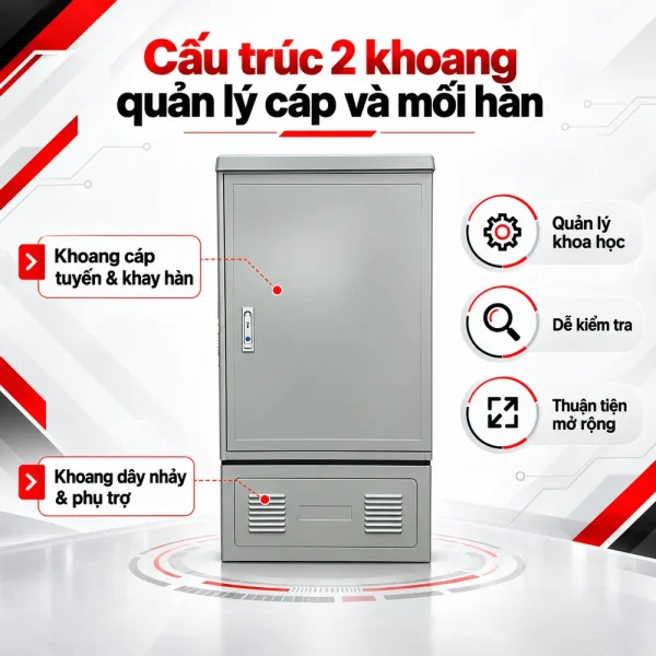 Tủ phối quang ODF 288FO ngoài trời đầy đủ phụ kiện