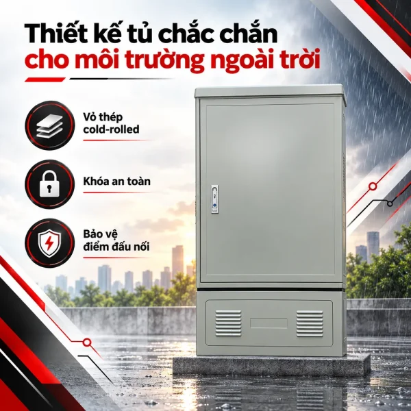 Tủ phối quang ODF 288FO ngoài trời đầy đủ phụ kiện