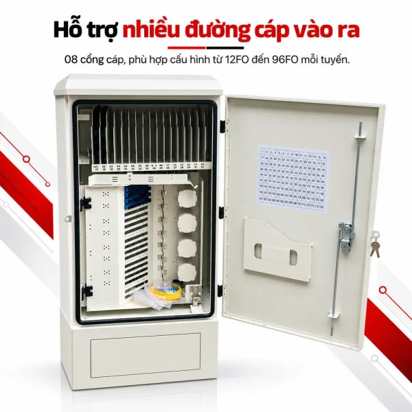 Tủ phối quang ODF dung lượng tối đa 192FO