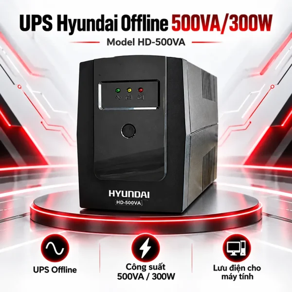 UPS Hyundai Offline 500VA/300W HD-500VA