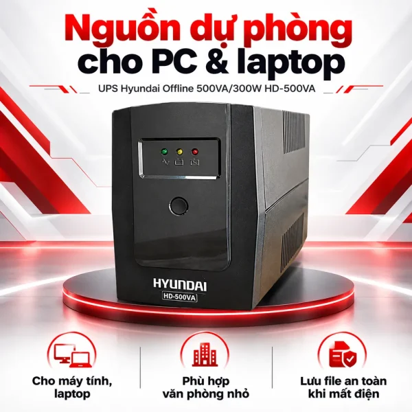 UPS Hyundai Offline 500VA/300W HD-500VA
