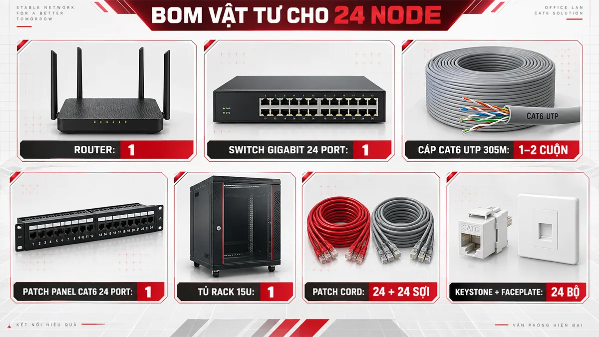 vật tư cho 24 node