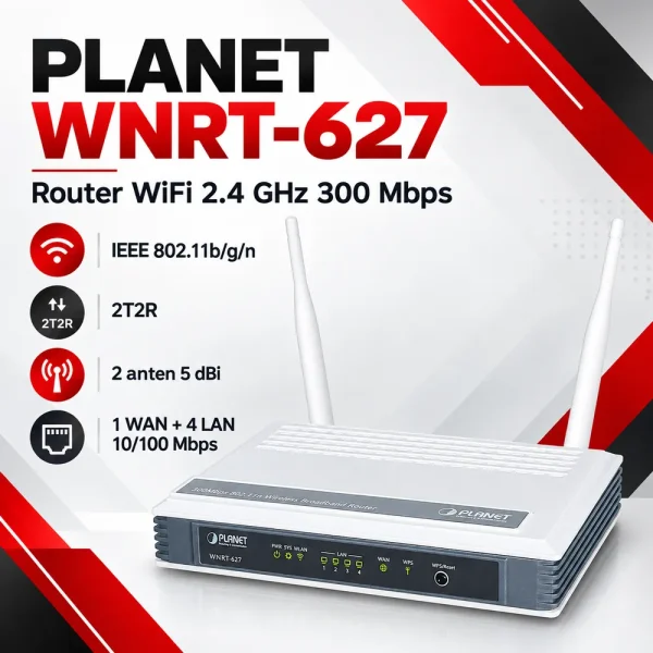 Wireless PLANET WNRT-627 300Mbps 802.11n Broadband Router